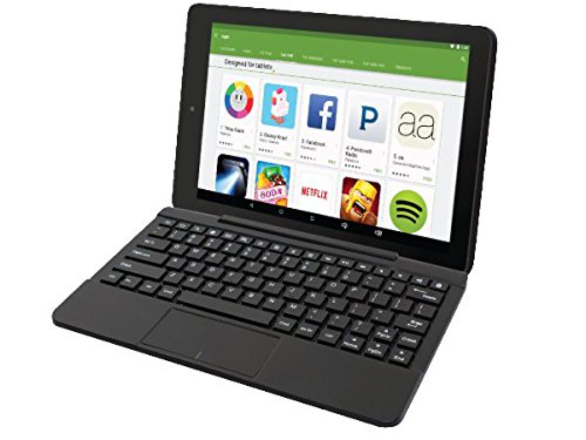 Android Go Edition RCA Viking Pro Tablet w/Folio Keyboard 10 Multi-Touch Display Pink