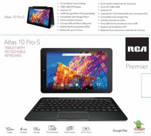 RCA 10-inch Android Tablet with Keyboard Touchscreen WiFi Tablet, 1.3GHz Quad-Core
